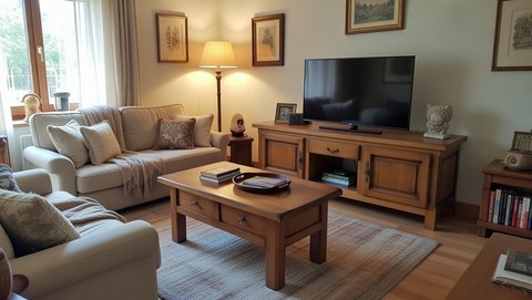 Meuble tv campagnard chêne